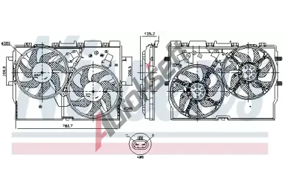 NISSENS Vtrk chlazen motoru NIS 850005, 850005