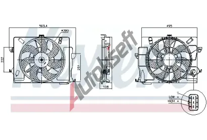 NISSENS Vtrk chlazen motoru NIS 850049, 850049