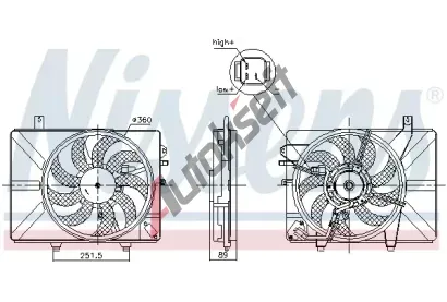 NISSENS Vtrk chlazen motoru NIS 850052, 850052