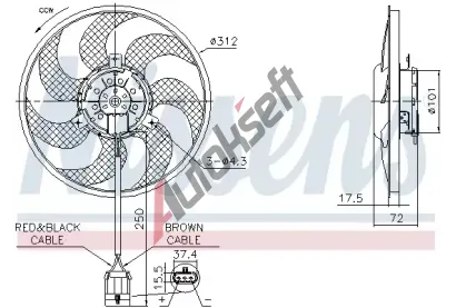 NISSENS Vtrk chlazen motoru NIS 850072, 850072
