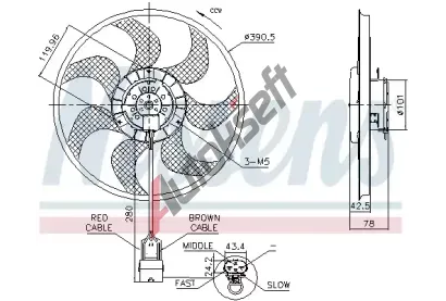 NISSENS Vtrk chlazen motoru NIS 850074, 850074