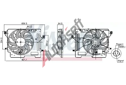 NISSENS Větrák chlazení motoru NIS 850080, 850080  NISSENS Větrák chlazení motoru NIS 850080, 850080