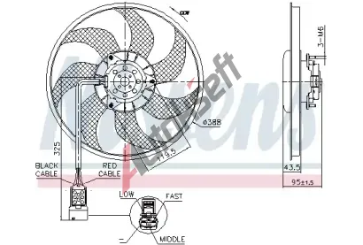 NISSENS Vtrk chlazen motoru NIS 850091, 850091