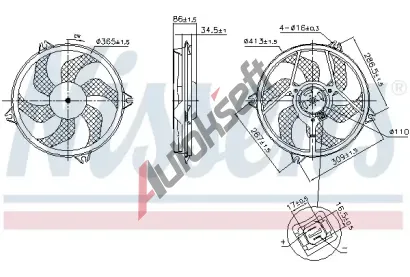 NISSENS Vtrk chlazen motoru NIS 850093, 850093