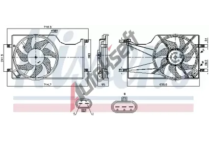NISSENS Vtrk chlazen motoru NIS 850098, 850098