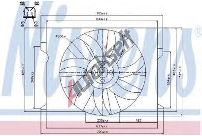 NISSENS Vtrk chlazen motoru NIS 85077, 85077