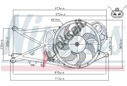 NISSENS V�tr�k chlazen� motoru NIS 85205, 85205