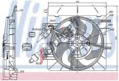 NISSENS Vtrk chlazen motoru NIS 85307, 85307