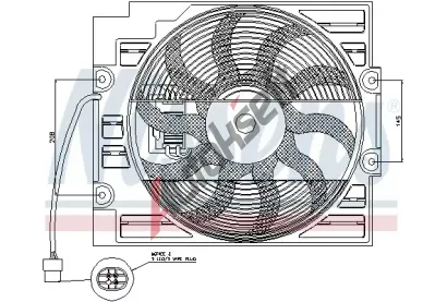 NISSENS Vtrk kondenztoru klimatizace NIS 85422, 85422