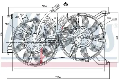 NISSENS Větrák chlazení motoru NIS 85523, 85523 NISSENS Větrák chlazení motoru NIS 85523, 85523