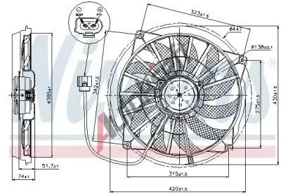 NISSENS Vtrk chlazen motoru NIS 85637, 85637