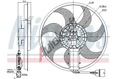 NISSENS Větrák chlazení motoru NIS 85729, 85729 NISSENS Větrák chlazení motoru NIS 85729, 85729