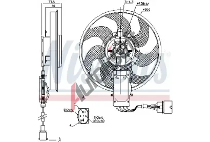 NISSENS Vtrk chlazen motoru NIS 85730, 85730