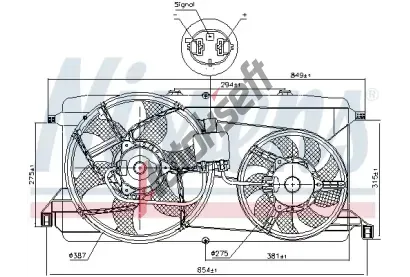 NISSENS Vtrk chlazen motoru NIS 85826, 85826