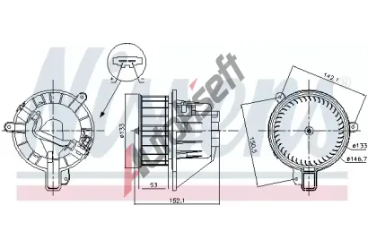 NISSENS Vnitn ventiltor NIS 87546, 87546
