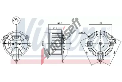 NISSENS Vnitn ventiltor NIS 87572, 87572