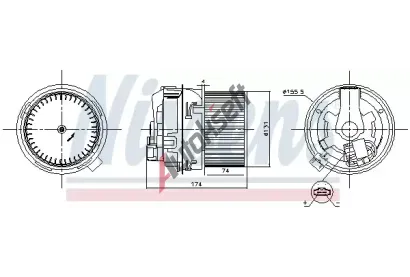 NISSENS Vnitřní ventilátor NIS 87591, 87591 NISSENS Vnitřní ventilátor NIS 87591, 87591
