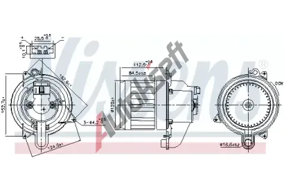 NISSENS Vnitn ventiltor NIS 87609, 87609