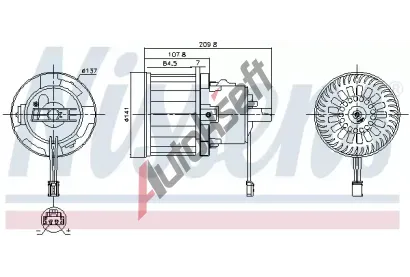 NISSENS Vnitřní ventilátor NIS 87610, 87610 NISSENS Vnitřní ventilátor NIS 87610, 87610