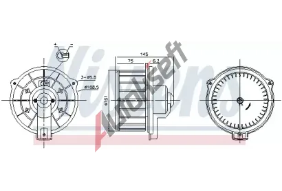 NISSENS Vnitn ventiltor NIS 87615, 87615