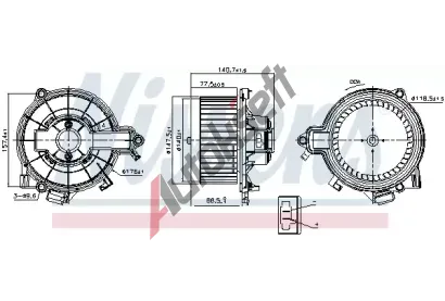 NISSENS Vnitn ventiltor NIS 87616, 87616