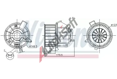 NISSENS Vnitn ventiltor NIS 87617, 87617