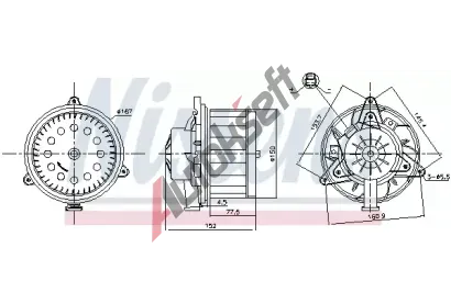 NISSENS Vnitn ventiltor NIS 87618, 87618
