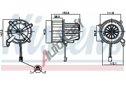 NISSENS Vnitn ventiltor NIS 87621, 87621
