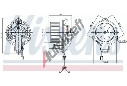 NISSENS Vnitřní ventilátor NIS 87648, 87648  NISSENS Vnitřní ventilátor NIS 87648, 87648