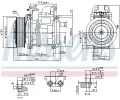 NISSENS Kompresor klimatizace NIS 890023, 890023