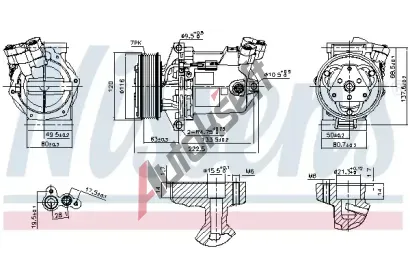 NISSENS Kompresor klimatizace ** FIRST FIT ** NIS 890042, 890042