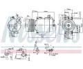 NISSENS Kompresor klimatizace NIS 890043, 890043