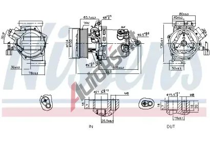 NISSENS Kompresor klimatizace ** FIRST FIT ** NIS 890053, 890053