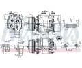 NISSENS Kompresor klimatizace NIS 890155, 890155