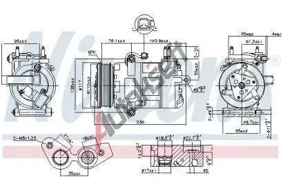 NISSENS Kompresor klimatizace NIS 890217, 890217