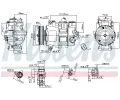 NISSENS Kompresor klimatizace NIS 890550, 890550