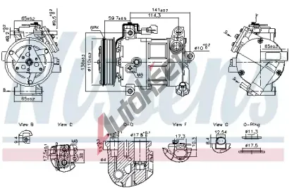 NISSENS Kompresor klimatizace ** FIRST FIT ** NIS 890596, 890596