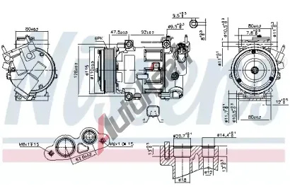NISSENS Kompresor klimatizace ** FIRST FIT ** NIS 890606, 890606