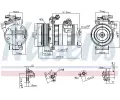 NISSENS Kompresor klimatizace NIS 890662, 890662