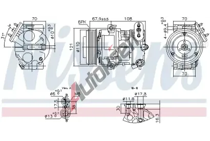 NISSENS Kompresor klimatizace ** FIRST FIT ** NIS 890663, 890663