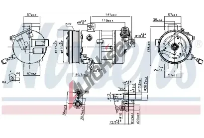 NISSENS Kompresor klimatizace NIS 890667, 890667