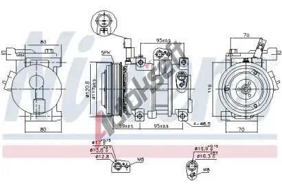 NISSENS Kompresor klimatizace ** FIRST FIT ** NIS 890683, 890683