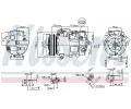 NISSENS Kompresor klimatizace NIS 890739, 890739