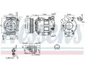 NISSENS Kompresor klimatizace ** FIRST FIT ** NIS 890742, 890742