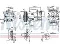 NISSENS Kompresor klimatizace ** FIRST FIT ** NIS 890743, 890743