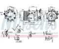 NISSENS Kompresor klimatizace ** FIRST FIT ** NIS 890744, 890744