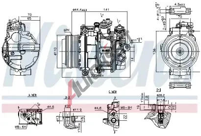 NISSENS Kompresor klimatizace ** FIRST FIT ** NIS 890749, 890749