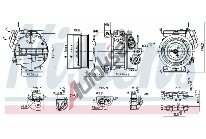 NISSENS Kompresor klimatizace ** FIRST FIT ** NIS 890751, 890751