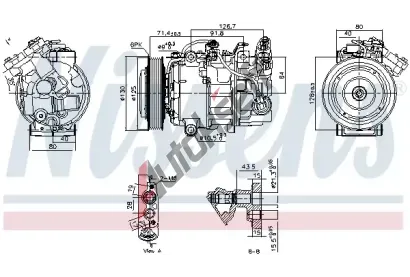 NISSENS Kompresor klimatizace ** FIRST FIT ** NIS 890763, 890763