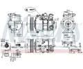 NISSENS Kompresor klimatizace NIS 890764, 890764